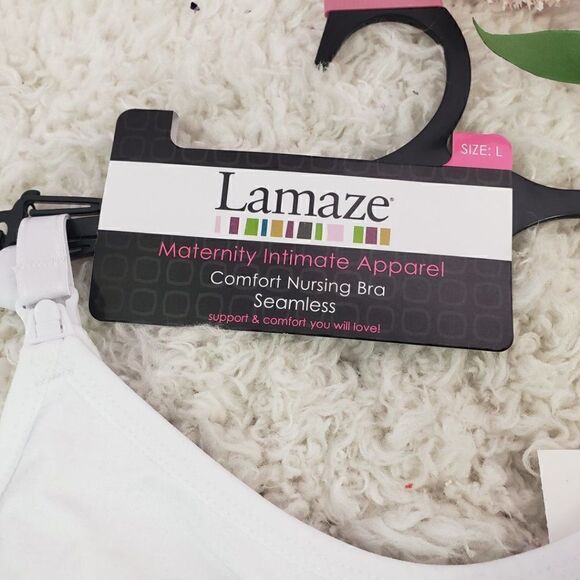LAMAZE Seamless White Comfort Nursing Maternity - Picture 2 of 4